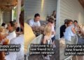 Golden Retriever Puppy Keeps Strangers Busy at Restaurant Greeting Everyone He Sees